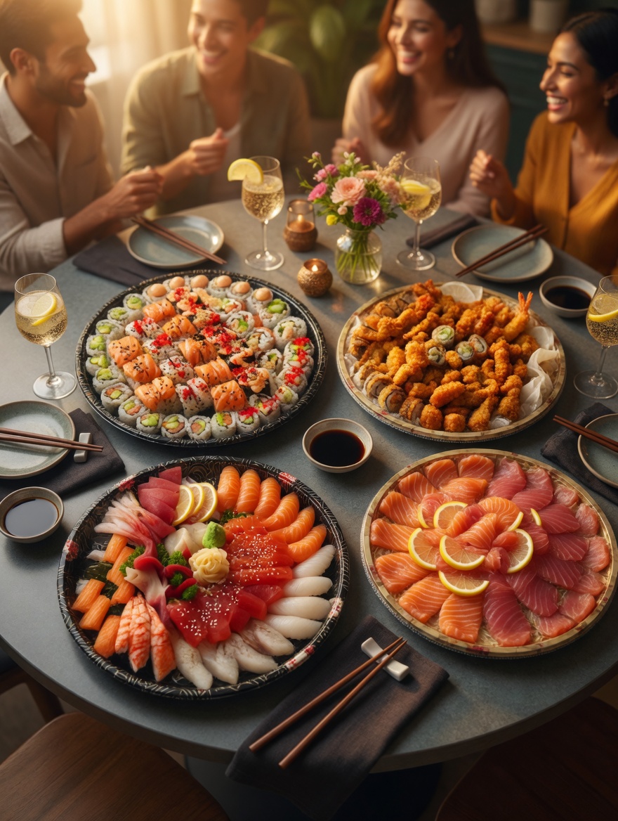 Yu Sushi party platter for 10 people